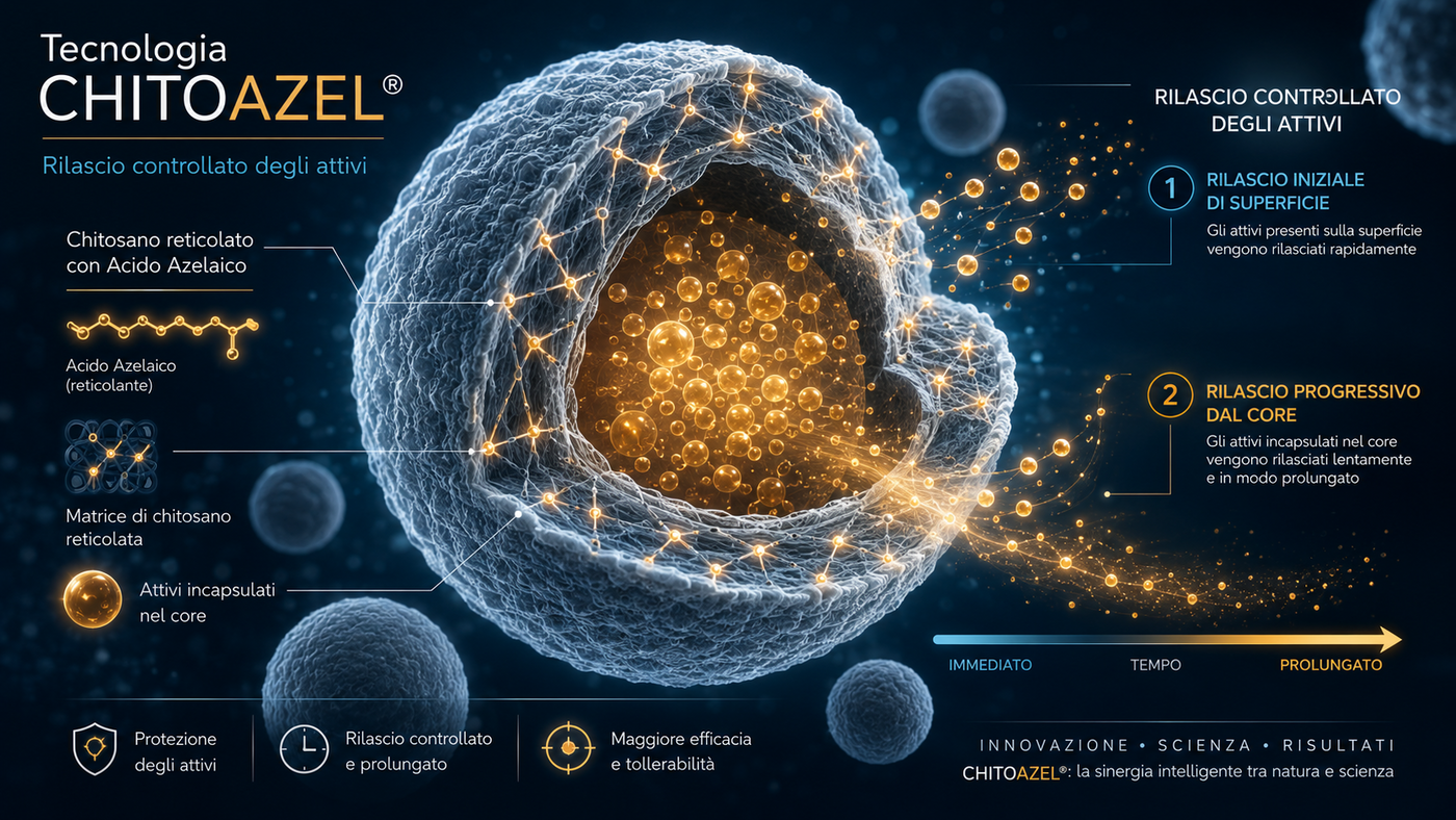 Tecnologia ChitoAzel: rilascio controllato degli attivi